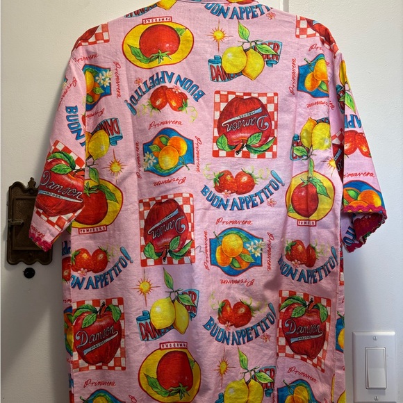 Damson Madder Chlo Shirt in the Fruit Labels Print - Picture 5 of 5